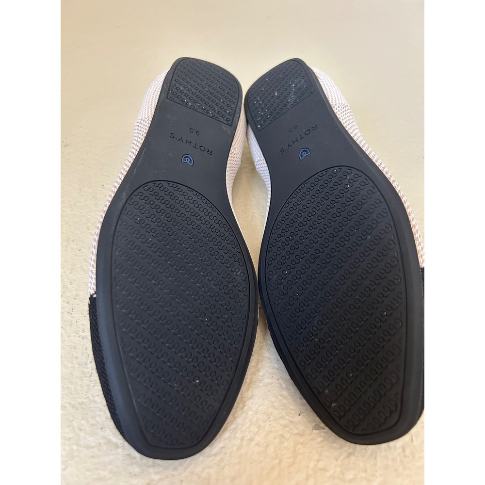 Rothys The Point Black Solid Pointed Toe Knit Flats Womens 7.5 Machine Washable - Picture 5 of 7